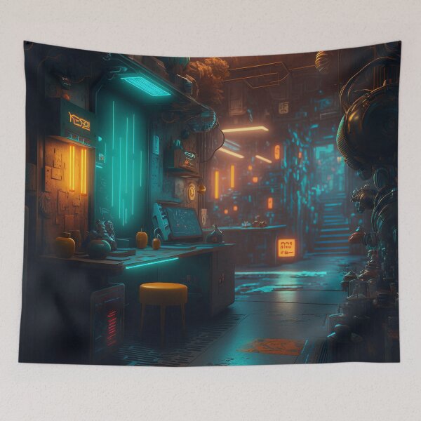 Item preview, Cyberpunk Ripperdoc Medical Bay designed and sold by AICreateWorlds.