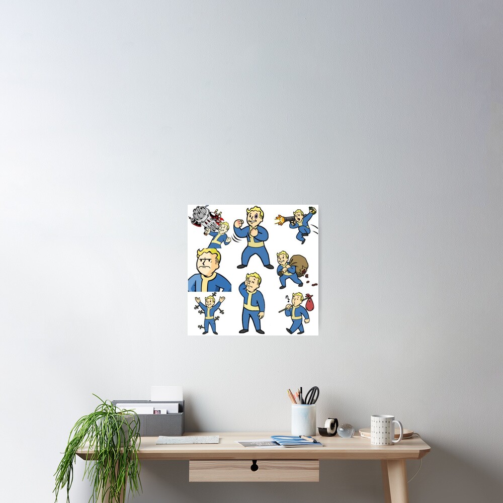 multiple Fallout vault boy