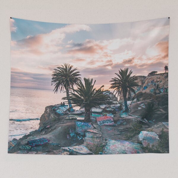Item preview, spray painted cliff above ocean designed and sold by silence28.