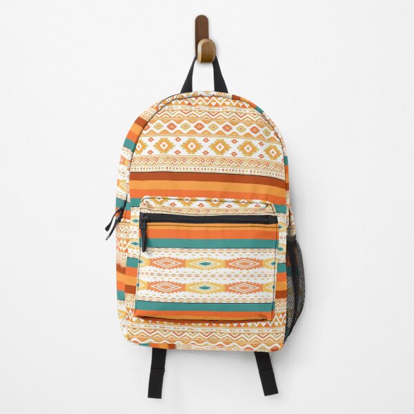 Item preview, Southwestern Aztec Pattern, Tribal Symbols, Browns And Orange designed and sold by handsoftime2020.