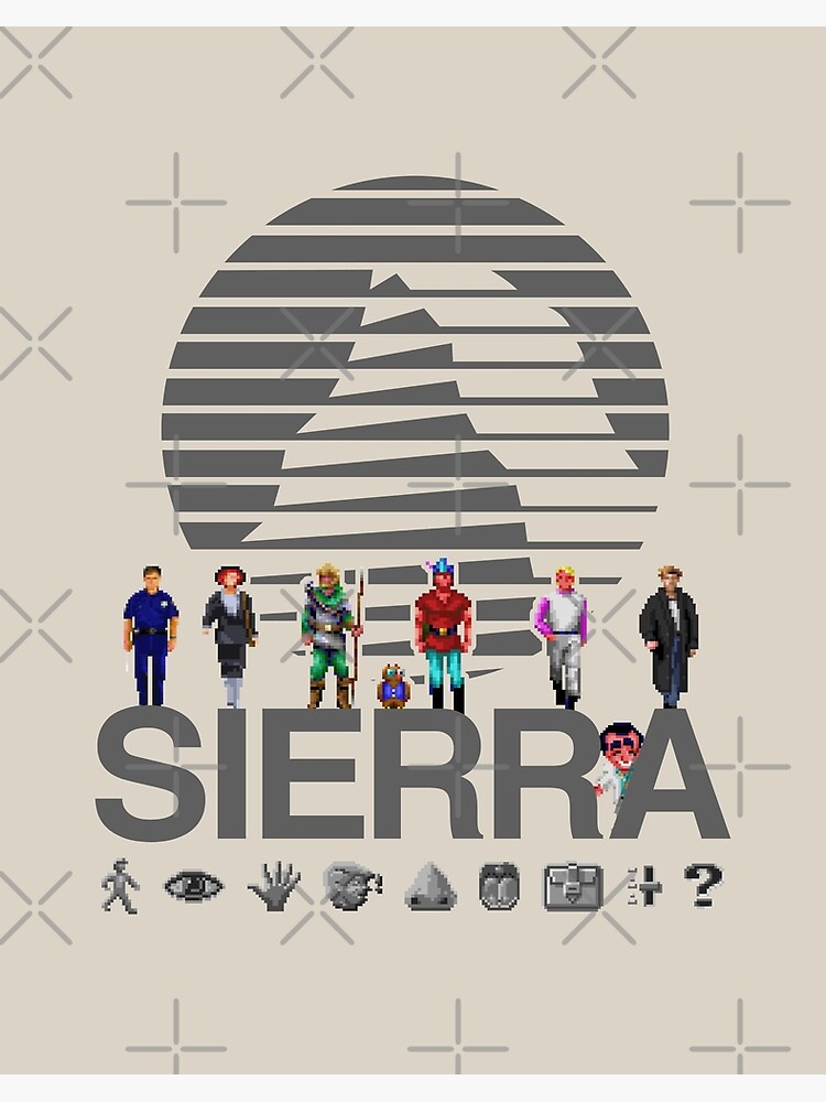 Sierra Online Logo (DARK GREY) - Gaming Heroes and Icons - Point and Click  Graphic Adventure PC Games! | Art Print