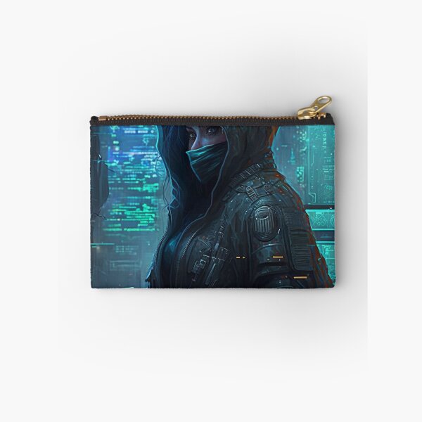 Item preview, Cyberpunk Cyborg Female Hacker designed and sold by AICreateWorlds.