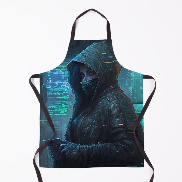 Item preview, Cyberpunk Cyborg Female Hacker designed and sold by AICreateWorlds.