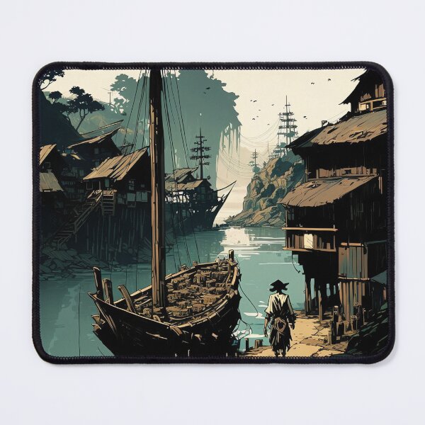 Item preview, Loading the Boat, Merchant Loading Boat at Dock designed and sold by Electric-Llama.