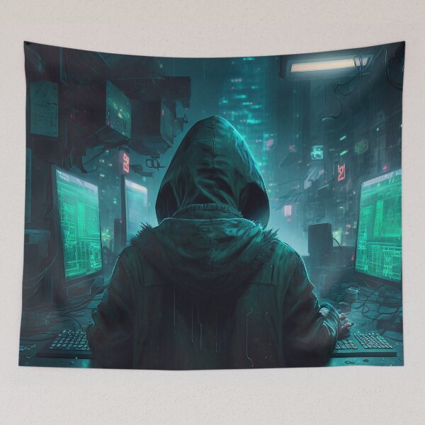 Item preview, Cyberpunk Hack The World designed and sold by AICreateWorlds.