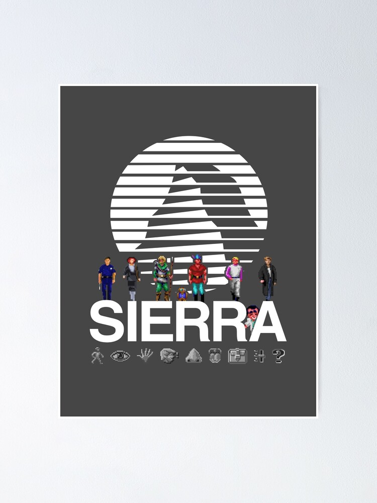 Sierra Online Logo (AQUA BLUE) - Gaming Heroes and Icons - Point and Click  Graphic Adventure PC Games! | Mounted Print