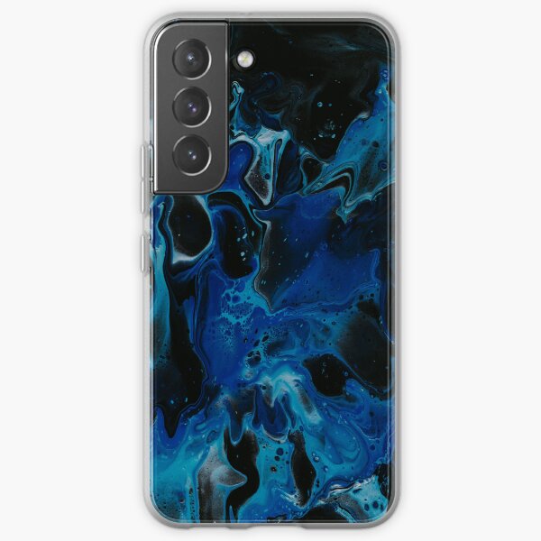 Dark blue psychedelic liquid Samsung Galaxy Soft Case