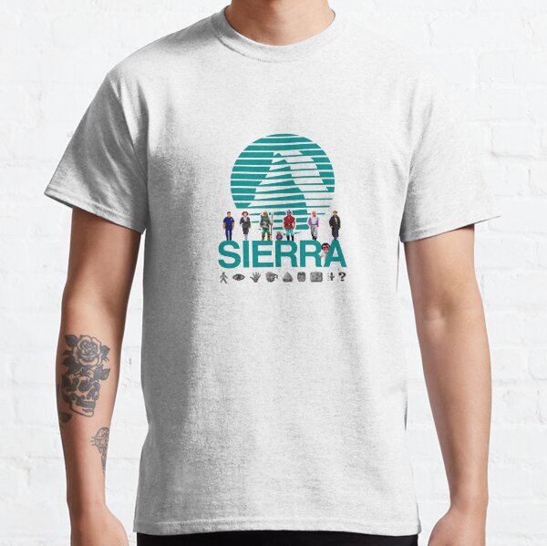Artikel-Vorschau von Sierra Online Logo (AQUA BLUE) - Gaming Heroes and Icons - Point-and-Click-Grafik-Abenteuer-PC-Spiele!, designt und verkauft von RetroTeeStudio.