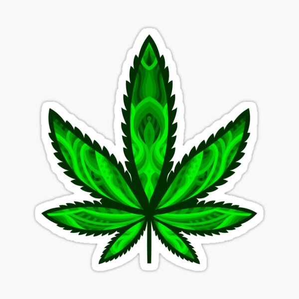 Pegatinas: Hoja De Marihuana 3d | Redbubble