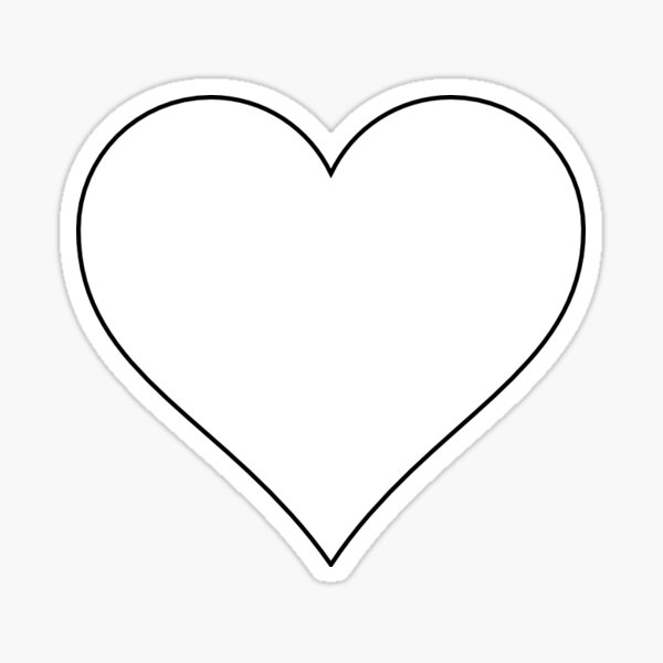 "Heart Outline" Sticker for Sale by woeally Redbubble