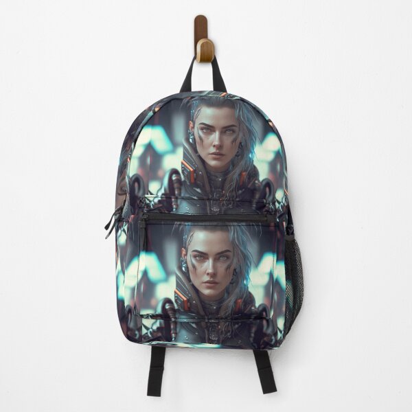 Item preview, Cyberpunk Cybernetic White Haired Female designed and sold by AICreateWorlds.