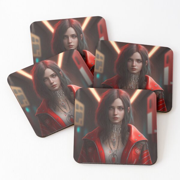 Item preview, Cyberpunk Redcoat Female Photography designed and sold by AICreateWorlds.
