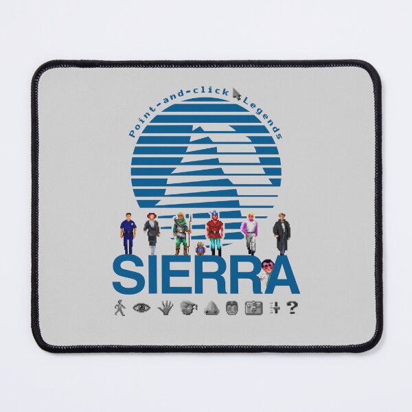 Item preview, POINT AND CLICK LEGENDS - Sierra Online Logo (CYAN) - Gaming Heroes and Icons - Graphic Adventure PC Games! designed and sold by RetroTeeStudio.