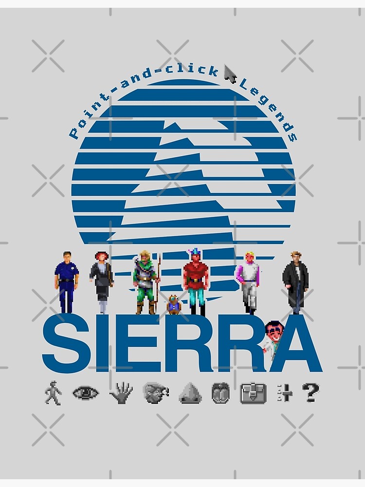 POINT AND CLICK LEGENDS - Sierra Online Logo (CYAN) - Gaming Heroes and  Icons - Graphic Adventure PC Games! | Poster