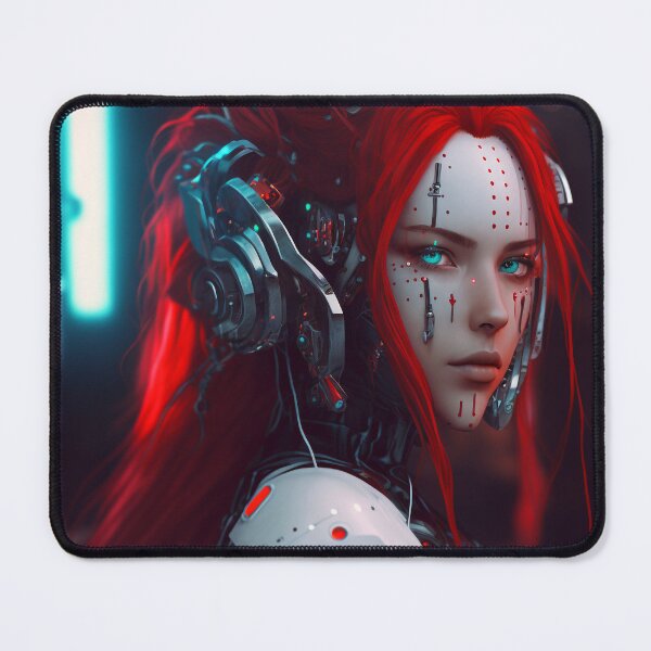 Item preview, Cyberpunk Female Cyborg with Implants Photography designed and sold by AICreateWorlds.