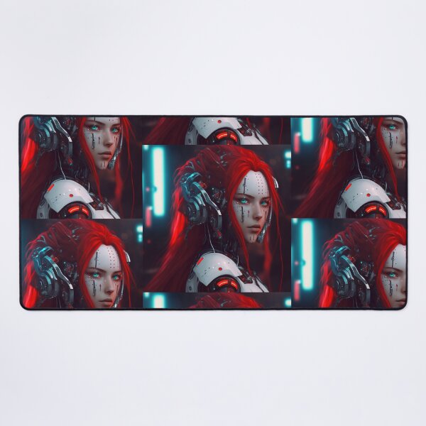 Item preview, Cyberpunk Female Cyborg with Implants Photography designed and sold by AICreateWorlds.