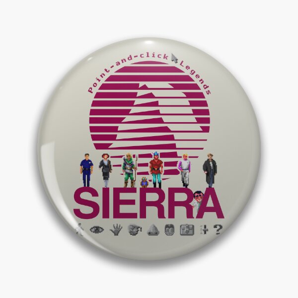Item preview, POINT AND CLICK LEGENDS - Sierra Online Logo (MAGENTA) - Gaming Heroes and Icons - Graphic Adventure PC Games! designed and sold by RetroTeeStudio.