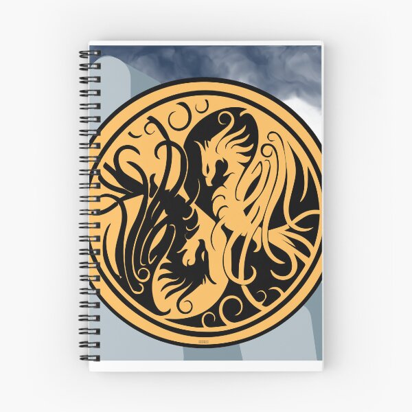 Item preview, Dragon Emblem Against the Lonley Mountain and Story Sky designed and sold by Lost-World-Shop.