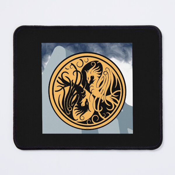 Item preview, Dragon Emblem Against the Lonley Mountain and Story Sky designed and sold by Lost-World-Shop.