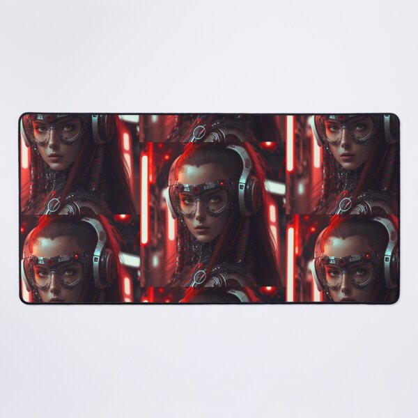 Item preview, Cyberpunk Female Cyborg Gamer - Photography designed and sold by AICreateWorlds.