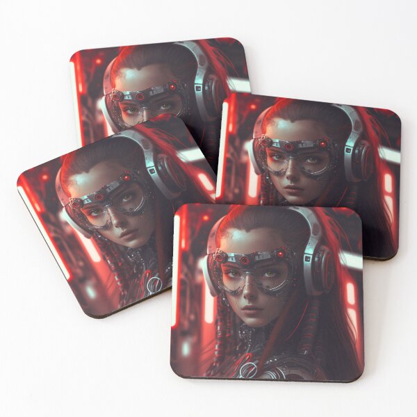 Item preview, Cyberpunk Female Cyborg Gamer - Photography designed and sold by AICreateWorlds.