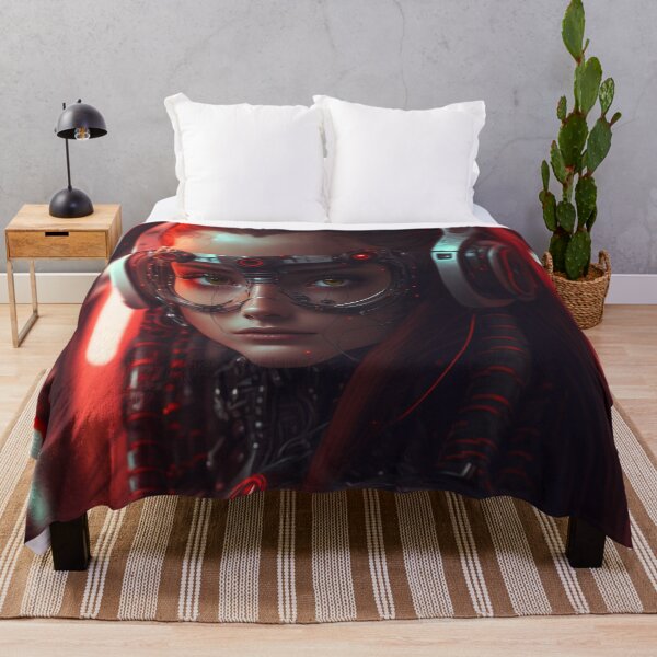 Item preview, Cyberpunk Female Cyborg Gamer - Photography designed and sold by AICreateWorlds.
