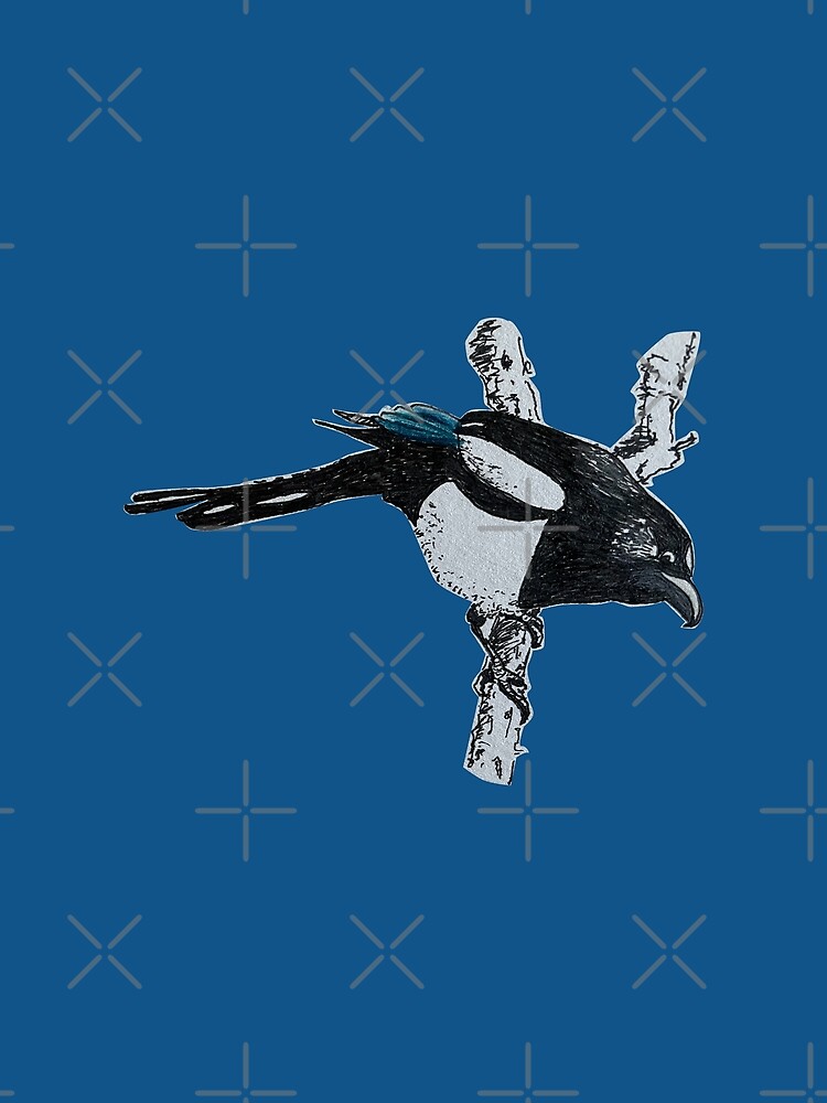 Thumbnail 3 of 3, Scarf, Magpie Illustration designed and sold by CvLoria.