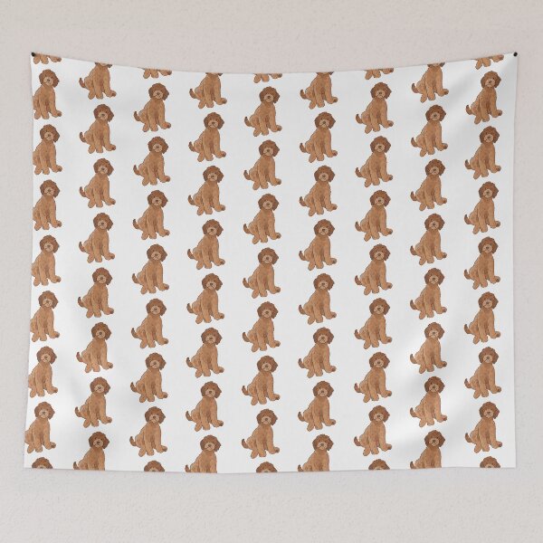 Item preview, labradoodle cute illustration designed and sold by Yarafantasyart.
