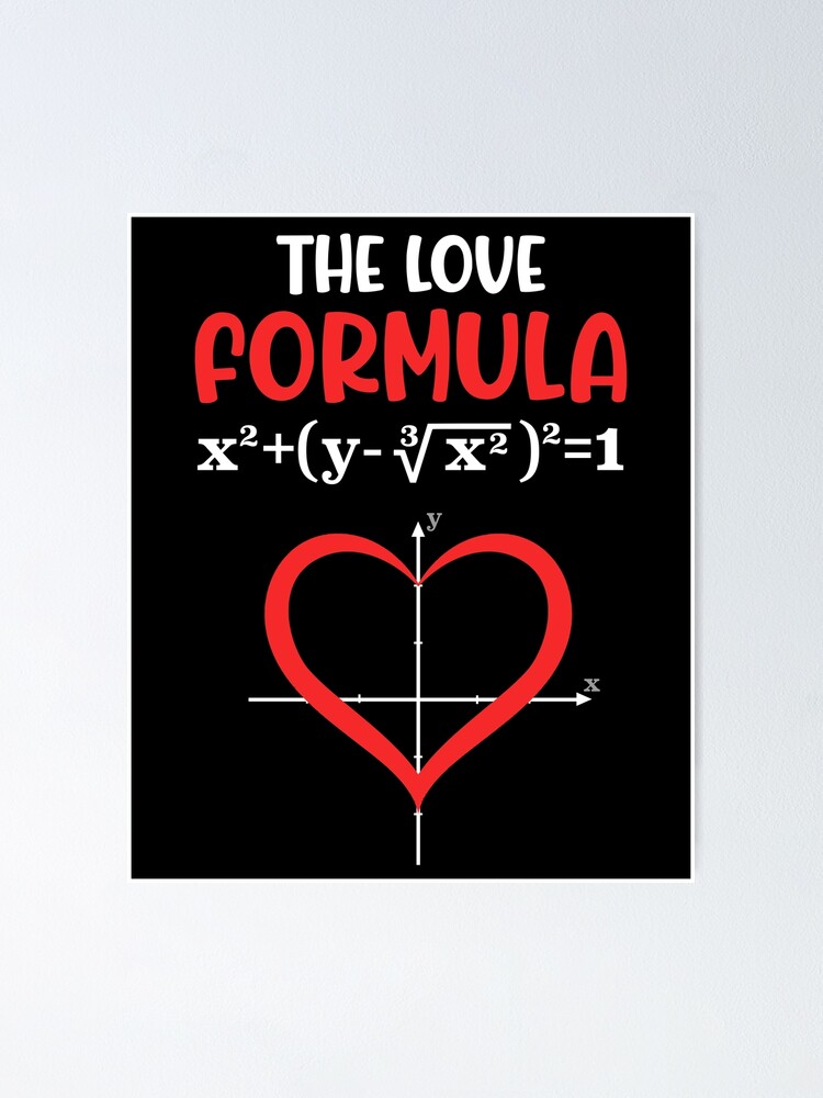 Funny The Love Formula Math T Shirt For Valentine Day T-Shirt