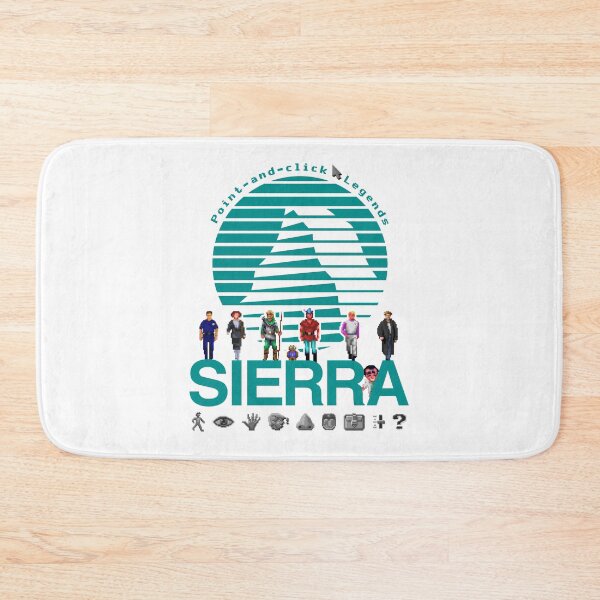 Item preview, POINT AND CLICK LEGENDS - Sierra Online Logo (CYAN) - Gaming Heroes and Icons - Graphic Adventure PC Games! designed and sold by RetroTeeStudio.