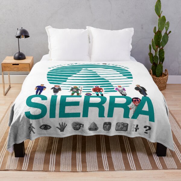Item preview, POINT AND CLICK LEGENDS - Sierra Online Logo (CYAN) - Gaming Heroes and Icons - Graphic Adventure PC Games! designed and sold by RetroTeeStudio.