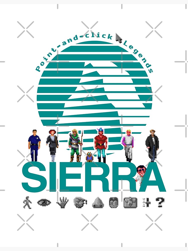 POINT AND CLICK LEGENDS - Sierra Online Logo (CYAN) - Gaming Heroes and  Icons - Graphic Adventure PC Games! | Poster