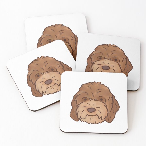 Artikelvorschau, Labradoodle-Gesichtsillustration entworfen und verkauft von Yarafantasyart.