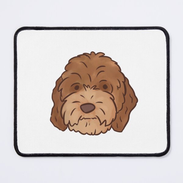 Item preview, labradoodle face illustration designed and sold by Yarafantasyart.