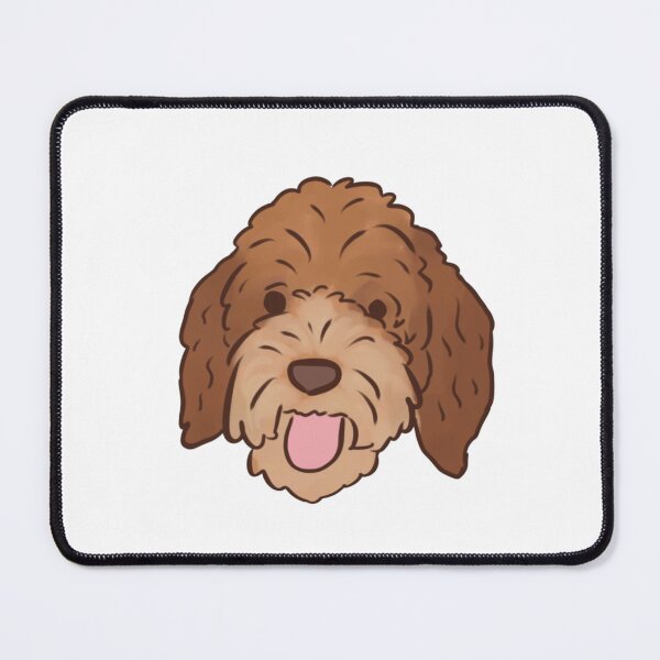 Item preview, labradoodle face illustration designed and sold by Yarafantasyart.