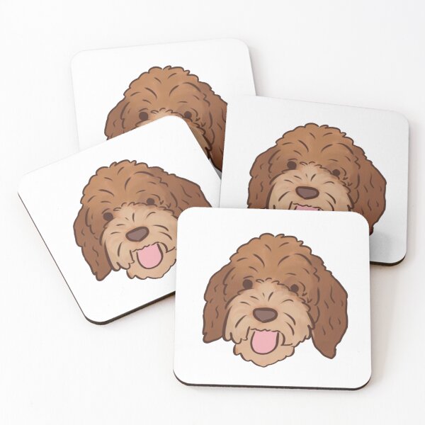 Artikelvorschau, Labradoodle-Gesichtsillustration entworfen und verkauft von Yarafantasyart.