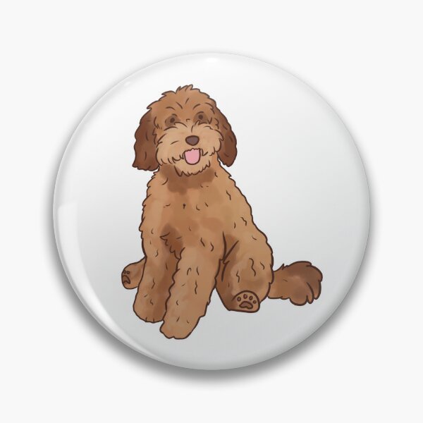 Artikelvorschau, Cartoon-Labradoodle-Illustration entworfen und verkauft von Yarafantasyart.