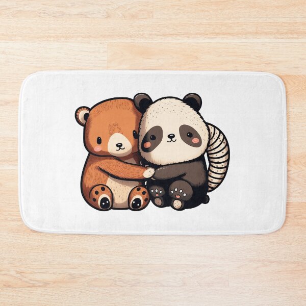 Item preview, Bear and Panda holding hands designed and sold by ArtElephant.