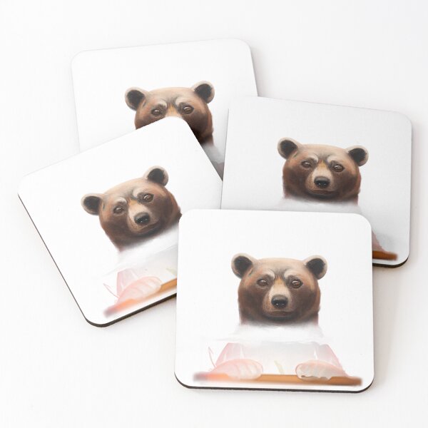 Artikelvorschau, Cute Grizzly Bear Drawing entworfen und verkauft von WeHeartAnimals.
