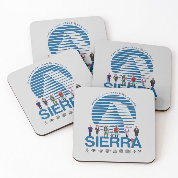 Item preview, POINT AND CLICK LEGENDS - Sierra Online Logo (CYAN) - Gaming Heroes and Icons - Graphic Adventure PC Games! designed and sold by RetroTeeStudio.