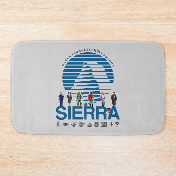 Item preview, POINT AND CLICK LEGENDS - Sierra Online Logo (CYAN) - Gaming Heroes and Icons - Graphic Adventure PC Games! designed and sold by RetroTeeStudio.