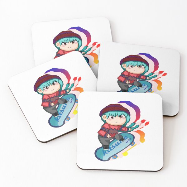 Item preview, girl playing with her skateboard in the street designed and sold by kitsuneins.