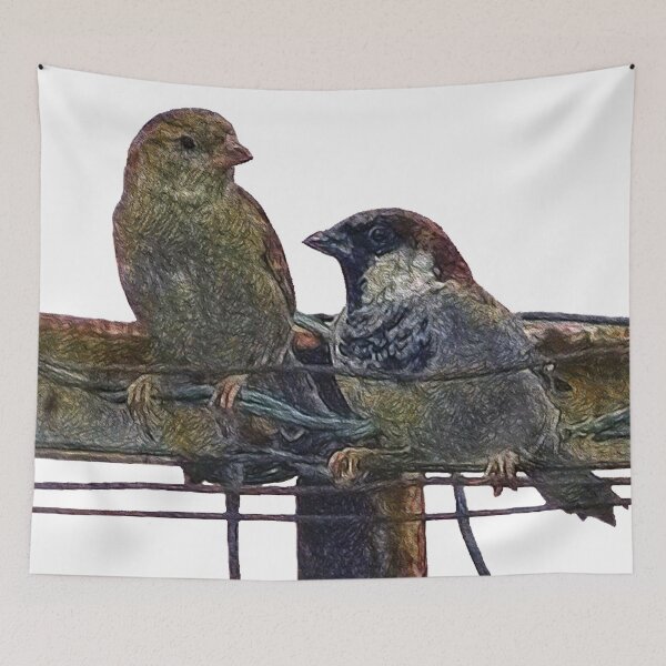 Item preview, Sparrows on a wire designed and sold by slikar.