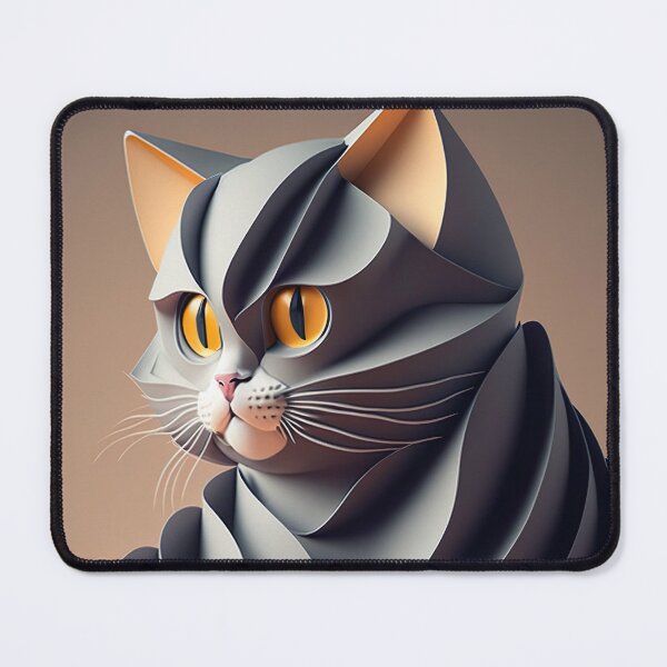 Item preview, Cute Cat Portrait Paper Art Style designed and sold by KoolArtDistrict.