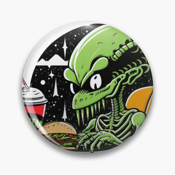 Item preview, Fast food lover, Alien ,Intergalactic fast food fan designed and sold by YZO-Design.