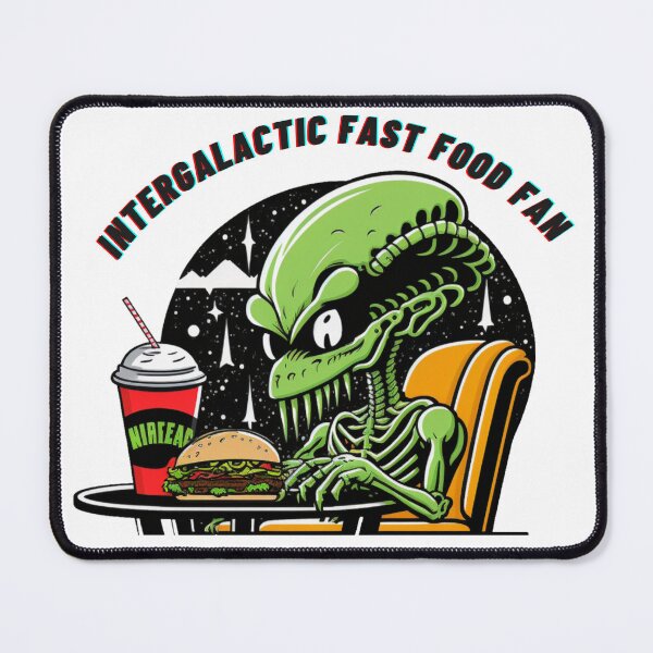 Item preview, Fast food lover, Alien ,Intergalactic fast food fan designed and sold by YZO-Design.