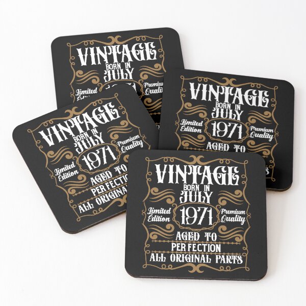Item preview, Vintage Born in July 1971 Aged to Perfection Lemited Edition, Happy Birthday designed and sold by TADYSHOP.