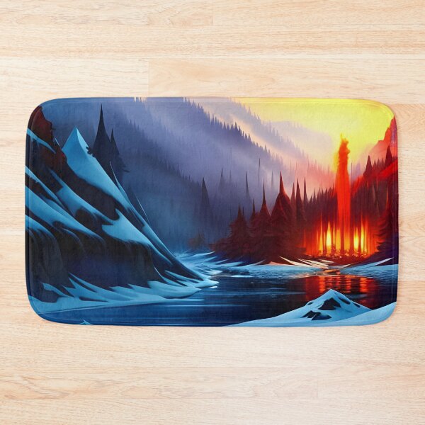 Item preview, Fire and Ice, watercolor 2, Ai Generated Art  designed and sold by ACC .