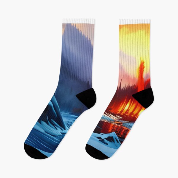 Item preview, Fire and Ice, watercolor 2, Ai Generated Art  designed and sold by ACC .