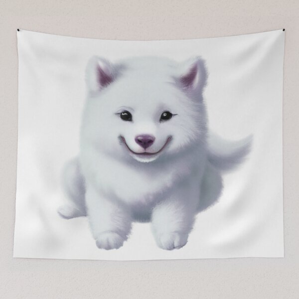 Item preview, Cute Samoyed Drawing designed and sold by WeHeartAnimals.
